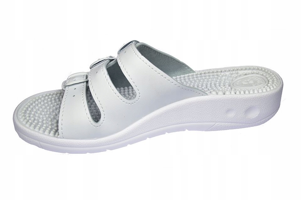 FAKIRKI DAMSKIE KLAPKI MASUJĄCE PROFILAKTYCZNE BIAŁE FP- 03 rozm. 42 Płeć kobieta