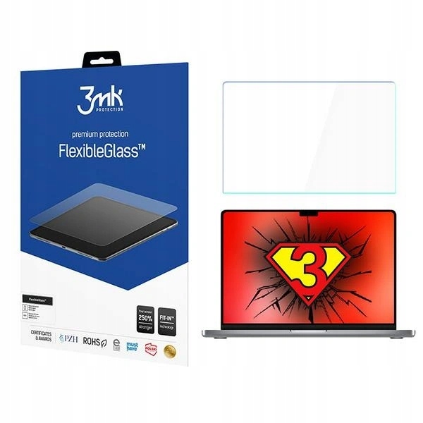 Hybridní Sklo 3MK FlexibleGlass pro Apple MacBook Pro 14" M1/M2/M3 15"