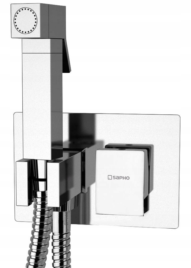 Latus podomietková bidetová batéria so Stop sprškou, hranatá, chróm (1102-07