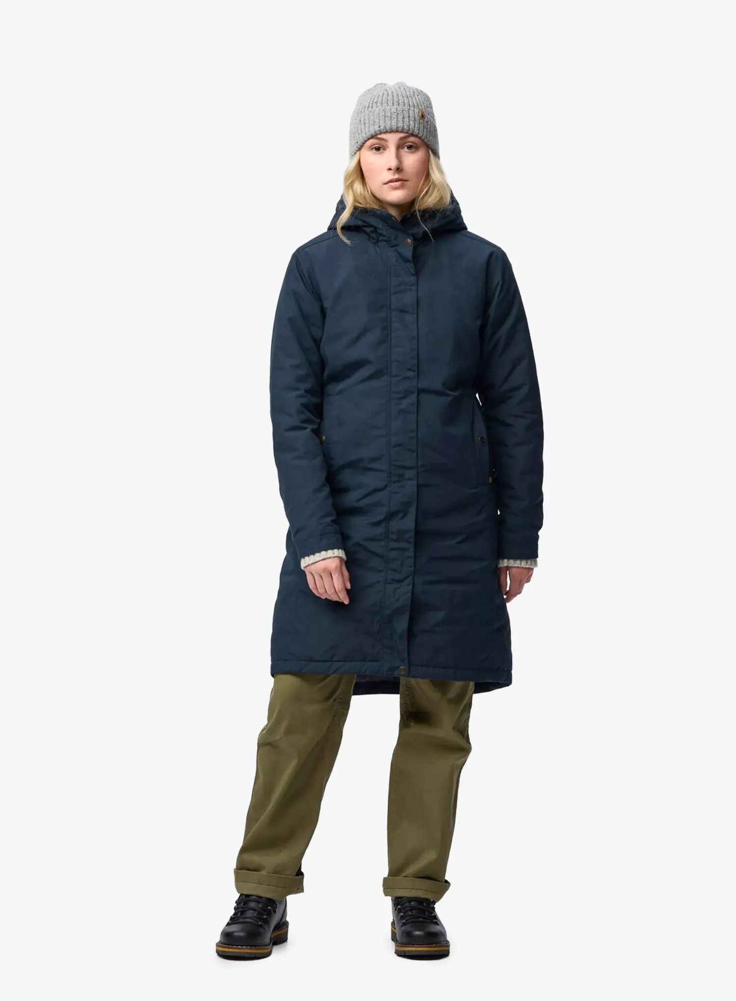 Płaszcz damski Fjallraven Kiruna Hydratic Padded Parka dark navy M