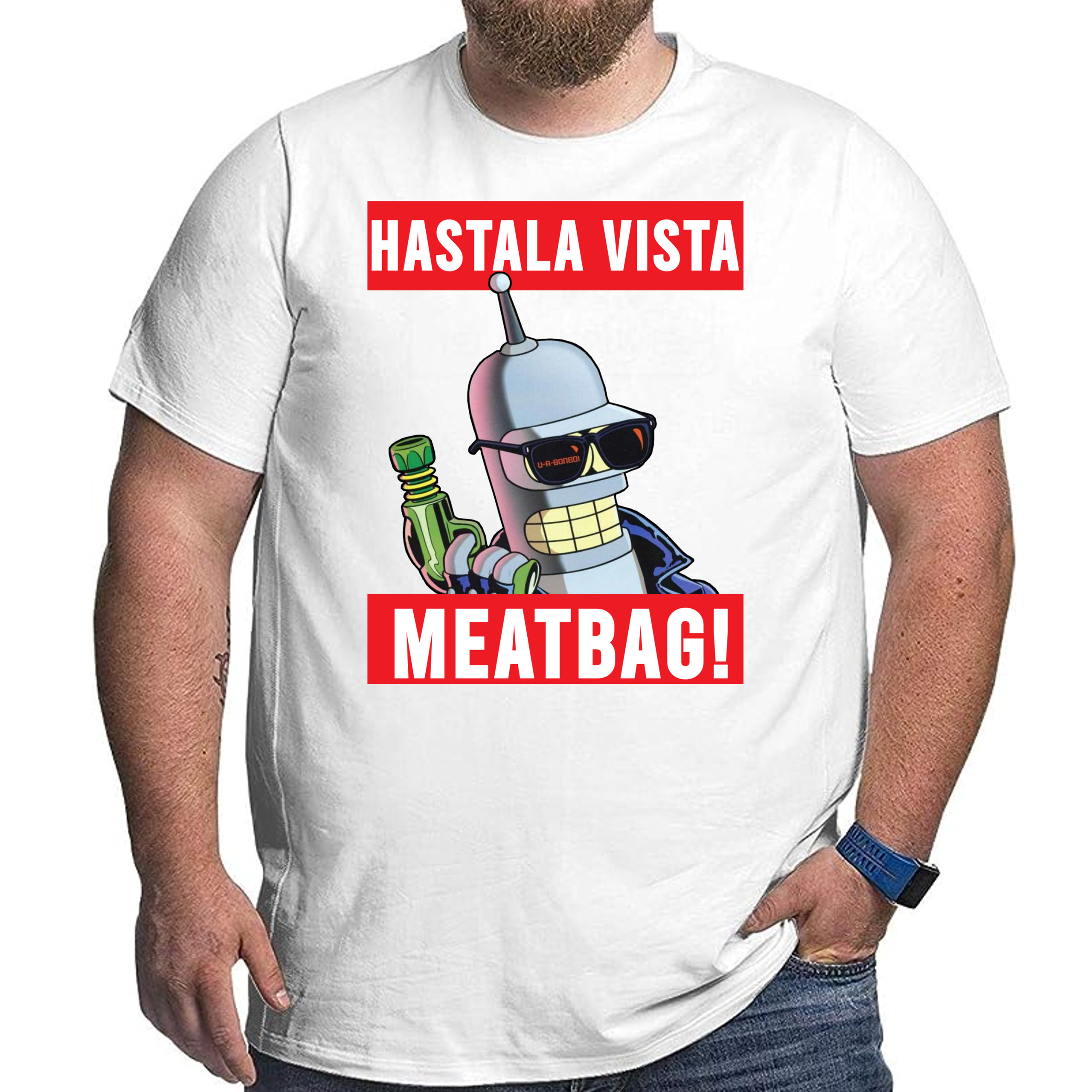 3314 Tričko Bender Futurama Terminator T-800 5XL