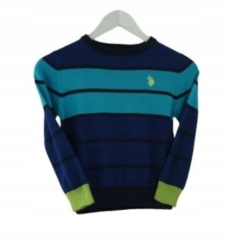 U.S. POLO ASSN. KOLOROWY SWETER PASKI (6L)