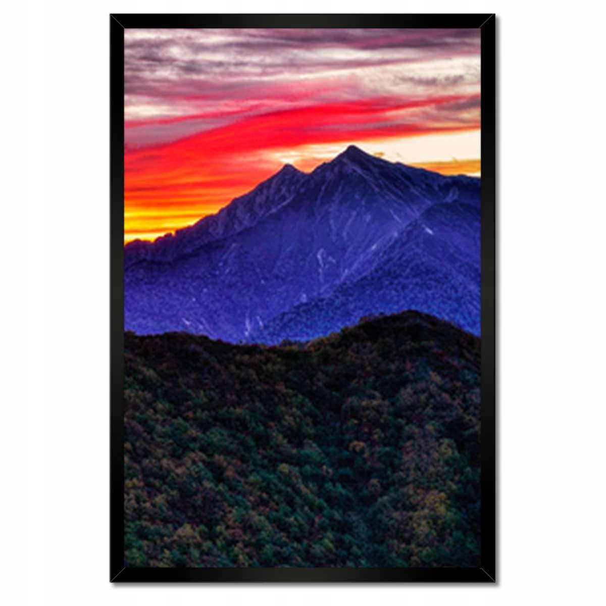 Plakáty v rámu 40x60 Horská krajina se západem
