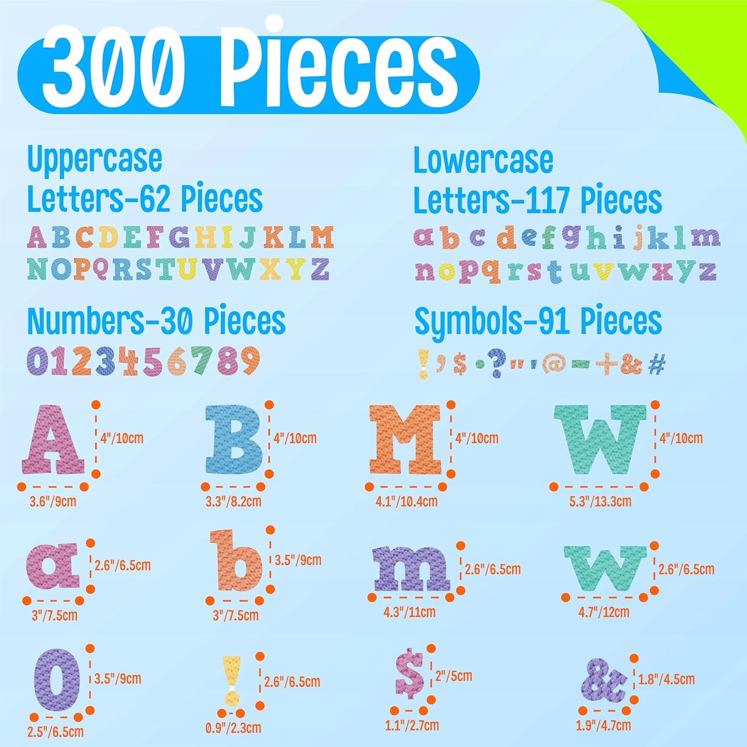 Wycinanka Kolorowe Litery Alfabetu Karty materiały Edukacyjne 300szt Marka CE