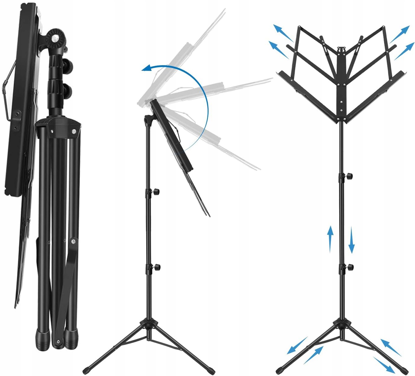 SKŁADANY PULPIT DO NUT STATYW STOJAK NA NUTY POKROWIEC FUTERAŁ REGULOWANY Model STATYWST11