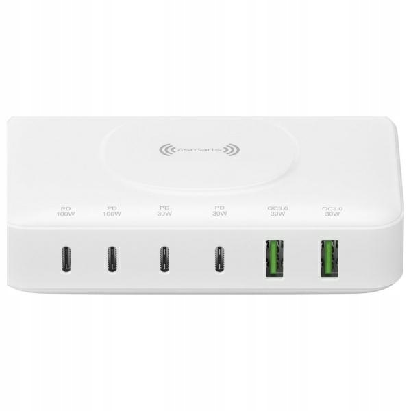 4smarts Nabíjacia stanica 7v1 100W s bezdrôtovým nabíjaním biela/