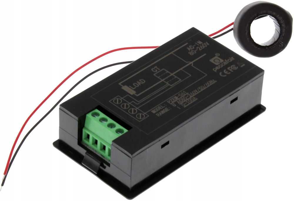 Miernik Amperometr AC Peacefair PZEM-061 100A Wolt Marka Inna