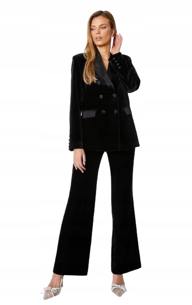 Coast Černé Kalhoty Elegantní Jednoduché Dlouhé S Výstřihem 40 Hke