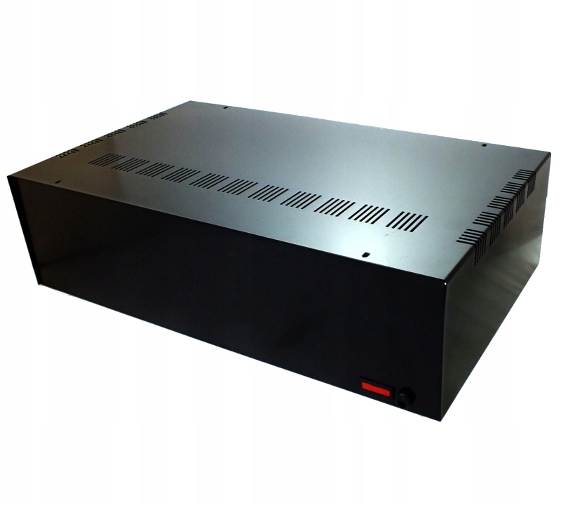 Obudowa metalowa T444 Czarna bezpie. 440x260x120mm