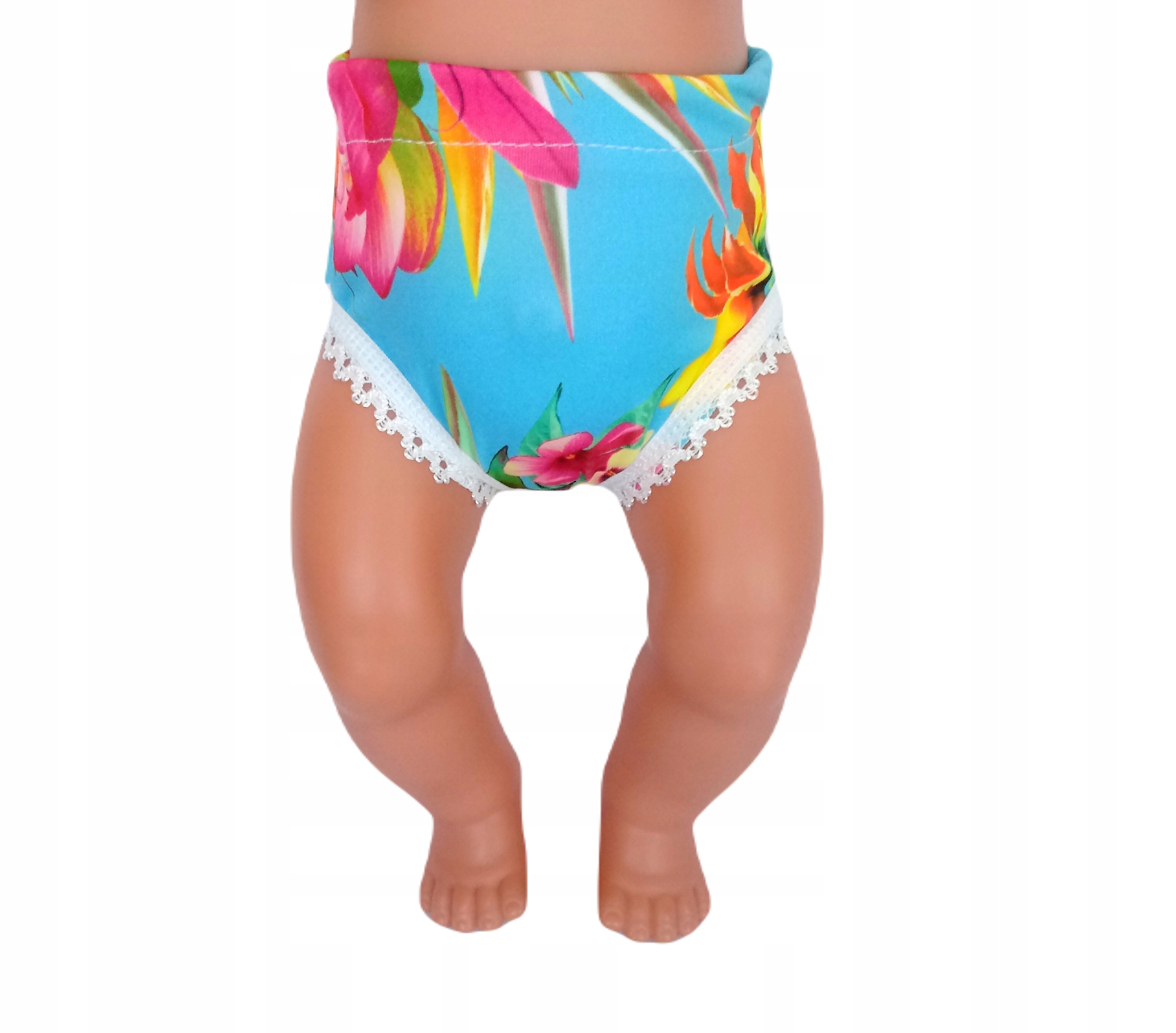 

Majteczki Turkusowe Kwiaty Dla Lalki 43-45CM