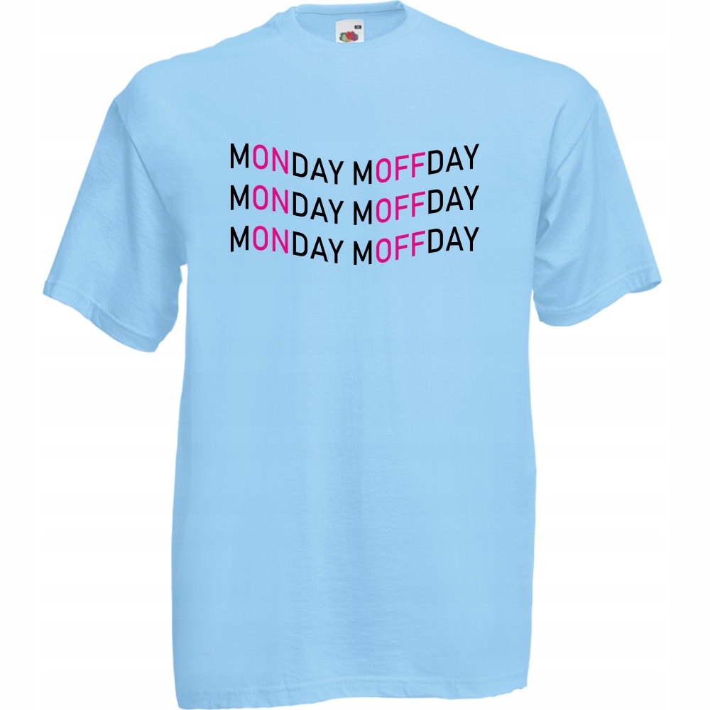 

Koszulka monday moffday poniedziałek M błękitna
