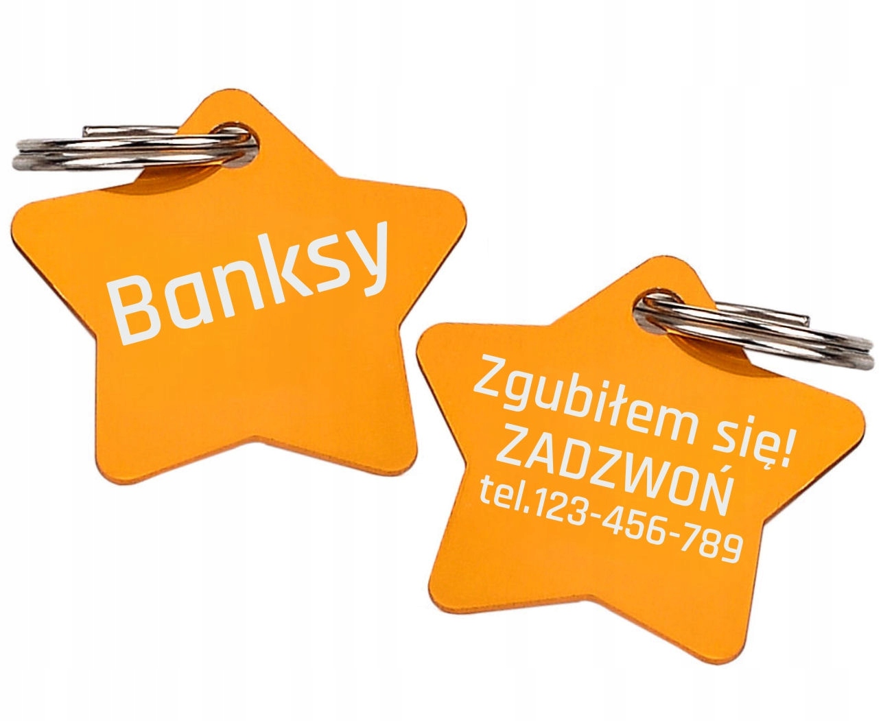

Metalowy Identyfikator zawieszka Grawer gwiazdka