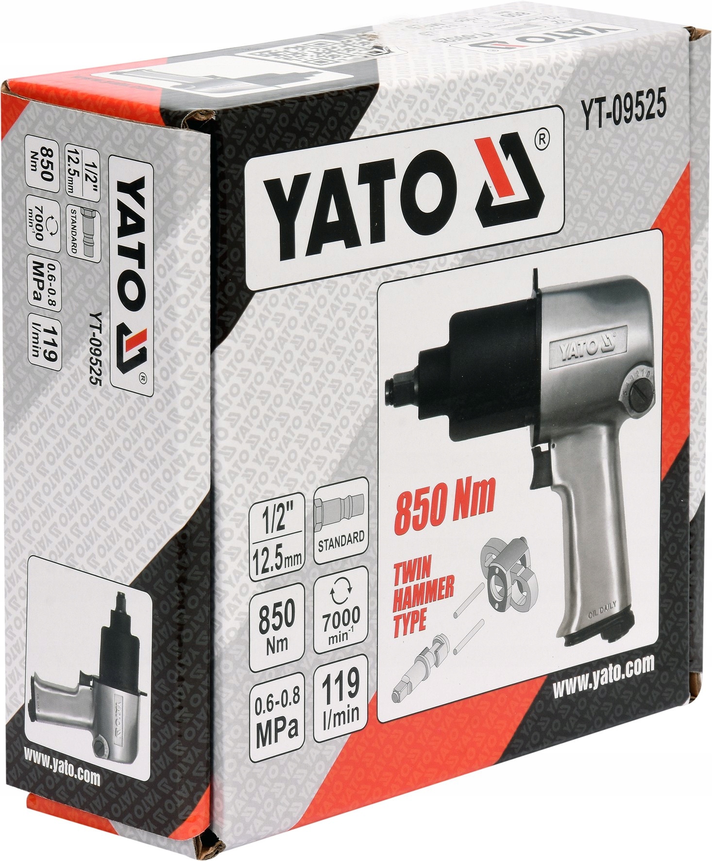 KLUCZ PNEUMATYCZNY 1/2'' 850NM Marka Yato