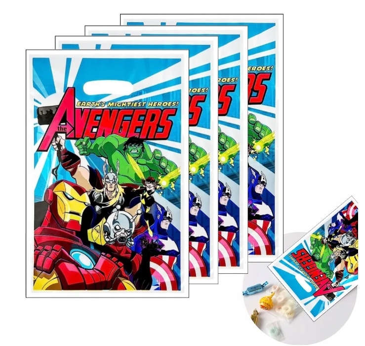 TORBY NA PREZENTY AVENGERS 100 SZTUK Kod producenta 5906358101275