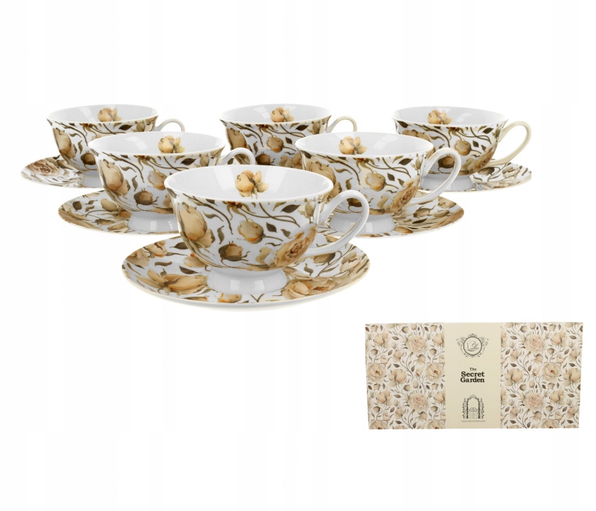 Sada 6 šálok na kávu ruža anglická royal