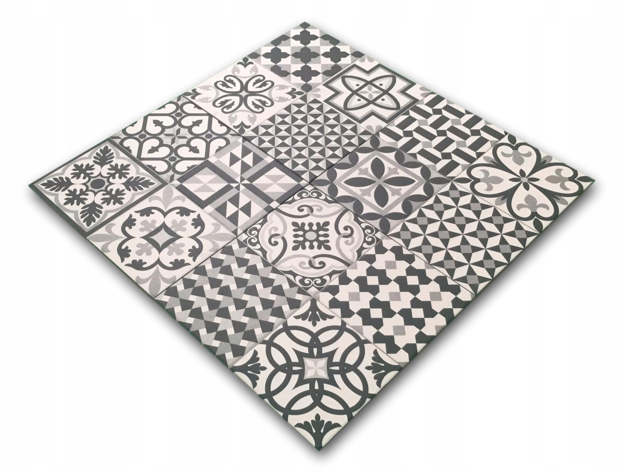 PŁYTKI ŚCIENNE PODŁOGOWE PATCHWORK CZARNE 33x33