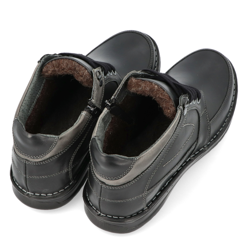 PÓBUTY ZIMOWE TRZEWIKI OCIEPLANE SKÓRA 184 CZ R 42 Kolekcja JESIEŃ/ZIMA