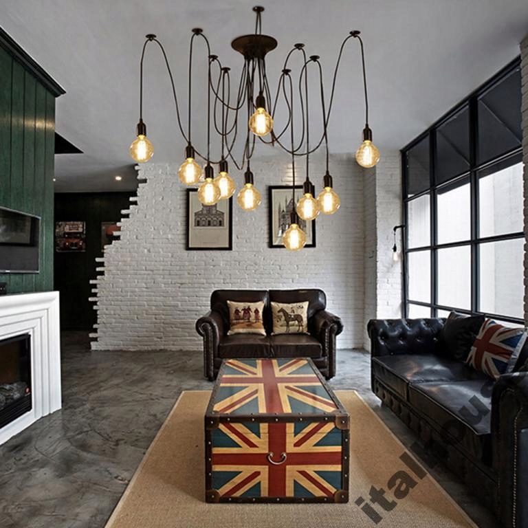 LAMPA METALOWA BIAŁA TOO LOFT 25 CM Długość/wysokość 80 cm