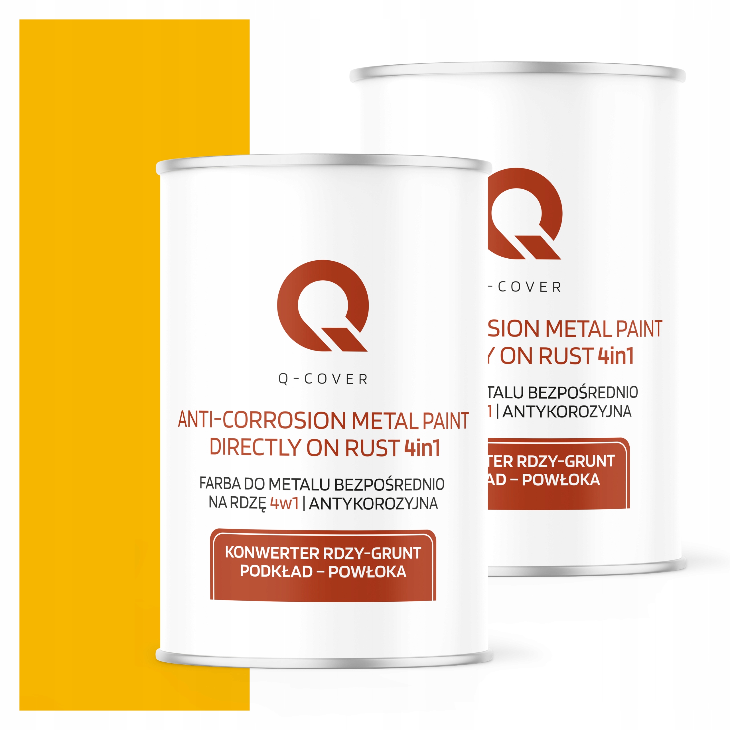 Farba Priamo na hrdzu Kov Pozinkovaný Hliník Oceľ 1L 4v1 Mat Žltá Kadmiová