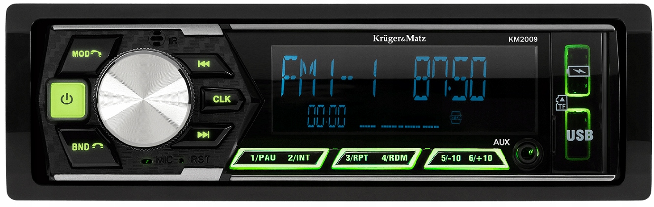 Kruger&amp;Matz KM2009 Autorádio VarioColor Bluetooth MP3 USB + diaľkový ovládač