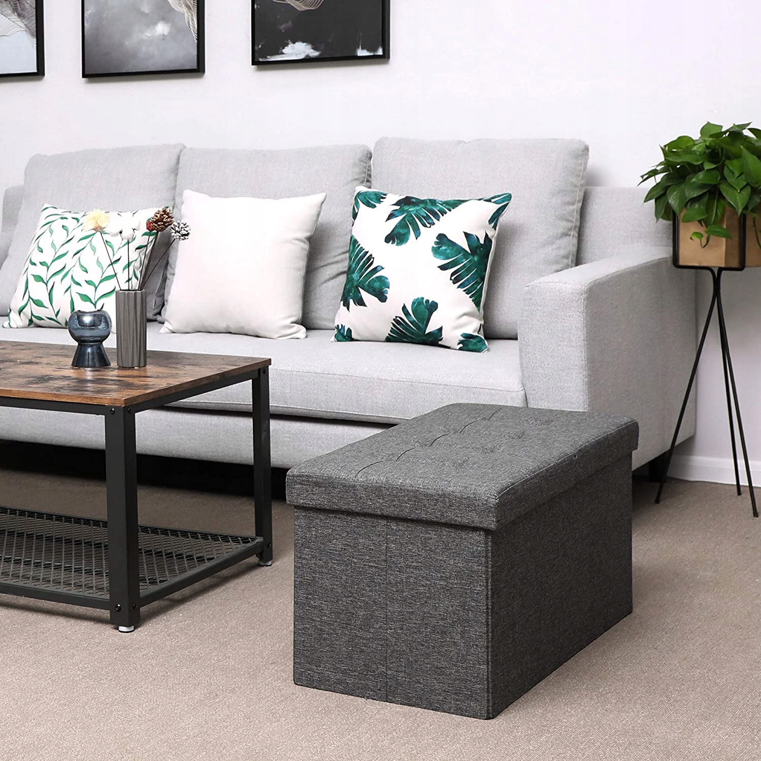 PUFA SIEDZISKO SKRZYNIA ŁAWKA DO PRZECHOWYWANIA Marka Songm Vas