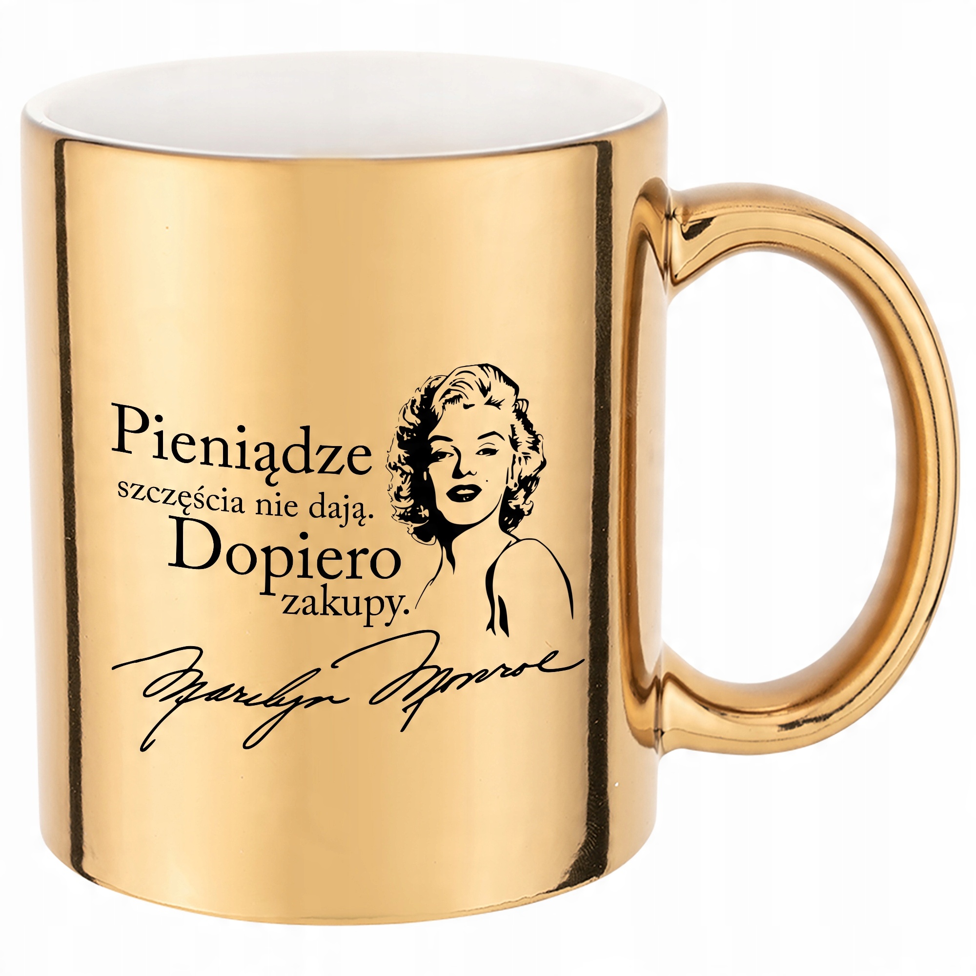

Błyszczący Złoty Kubek Marilyn Monroe Wiele Wzorów