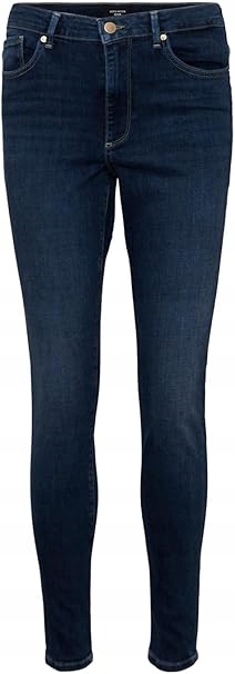 Vero Moda Elastické Tmavé Džínové Kalhoty Úzké Nohavice Se Zipem XS/32 7AA