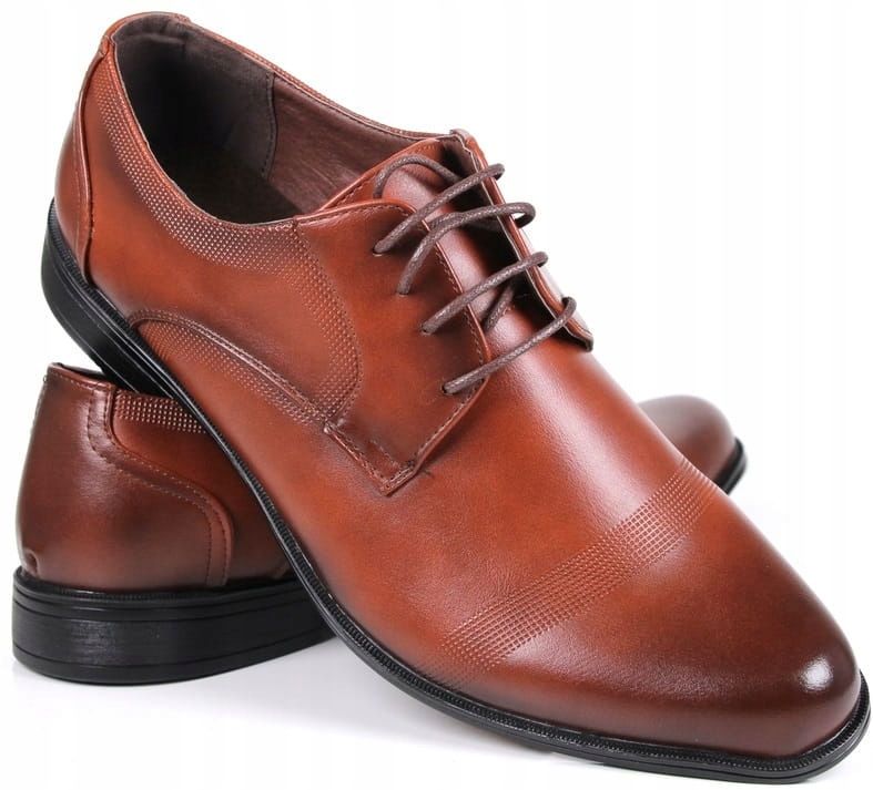 Pánské Společenské Boty Elegantní Pantofle Hnědé Klasické Šněrovací iBOTY
