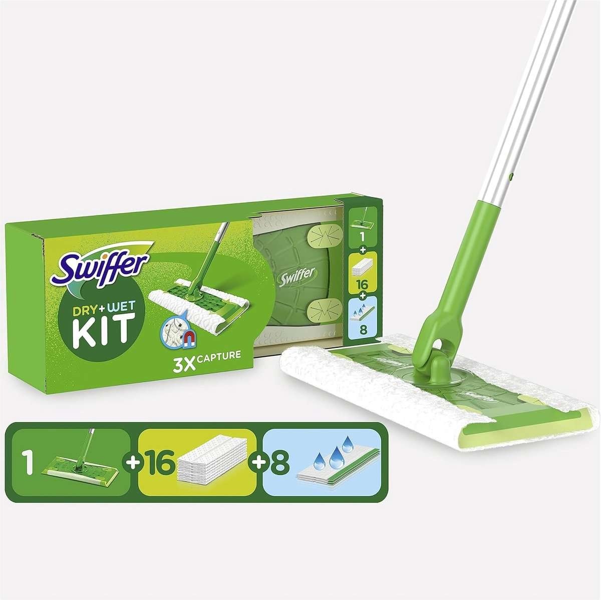Swiffer mop na prach a čistič podlah odstraňuje nečistoty a bakterie