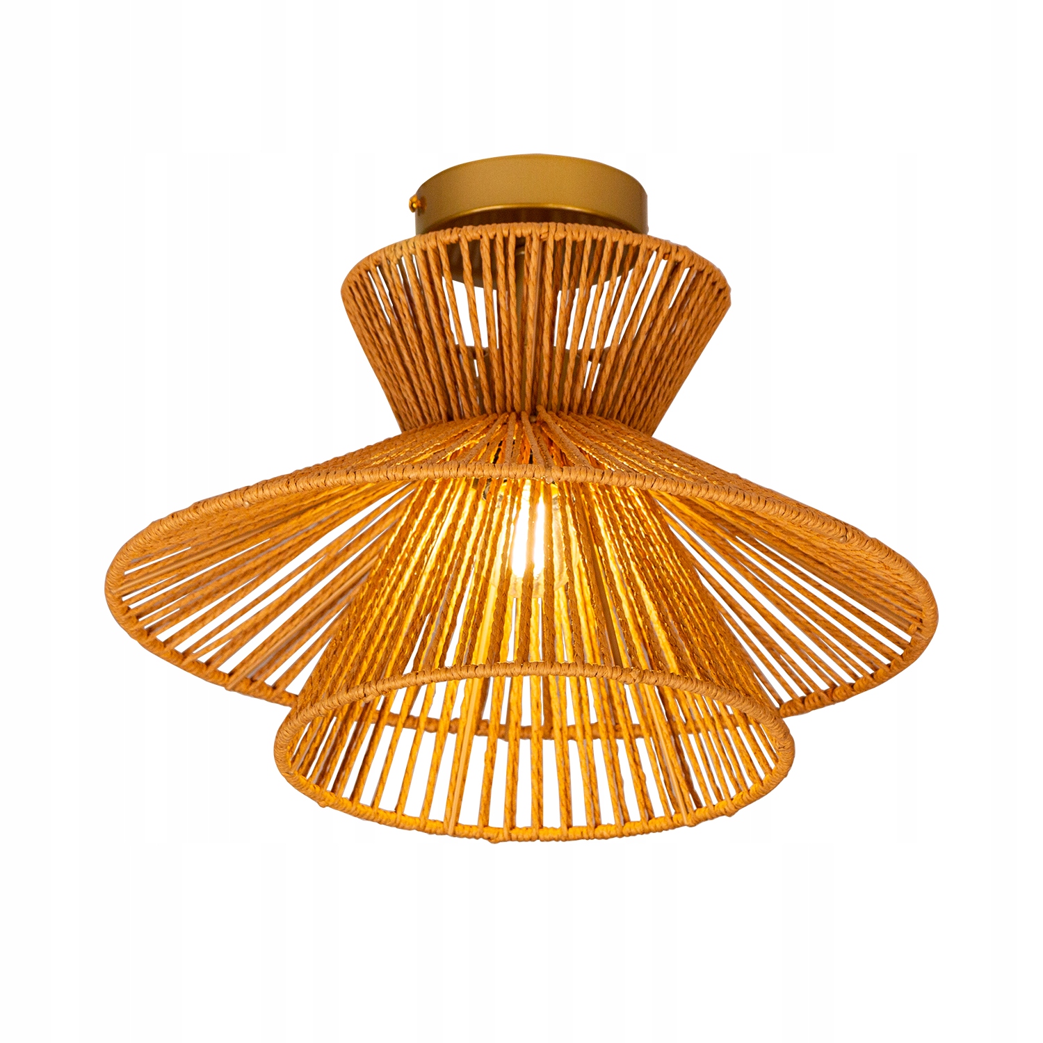 Závěsné Stropní Svítidlo Bambus Boho Rattan Dřevo Loft
