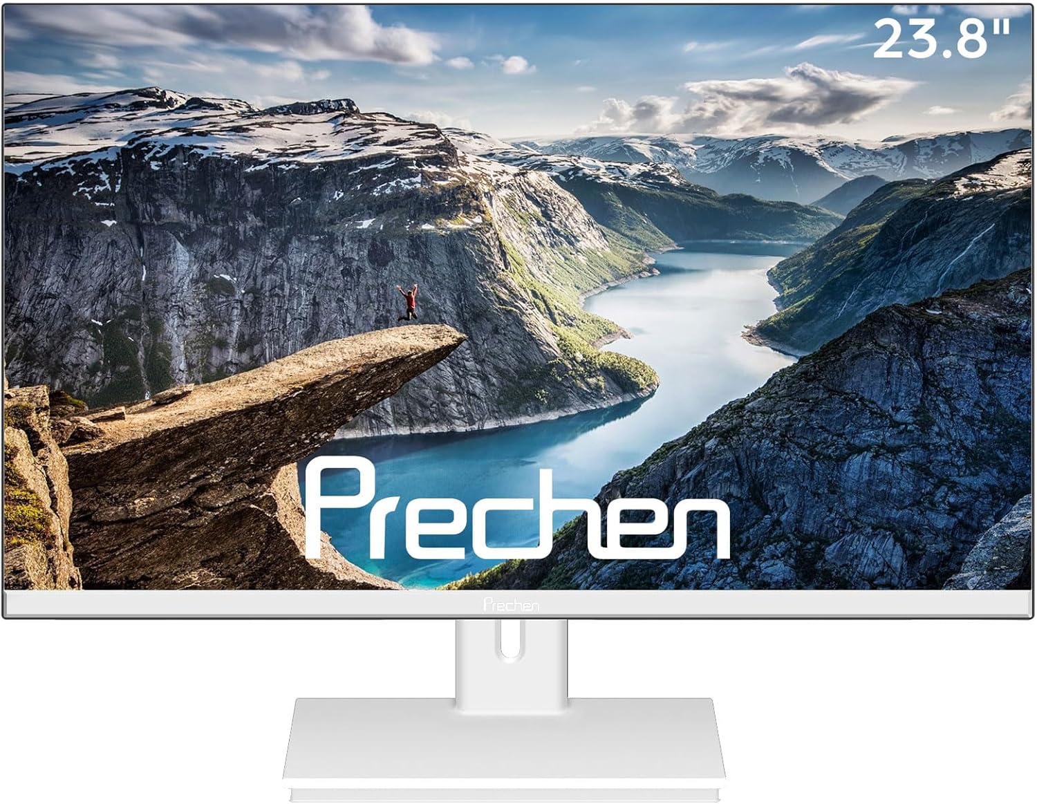 Monitor Prechen 24 cale Fhd 75Hz Va 4ms do gier bezramowy Hdmi biały