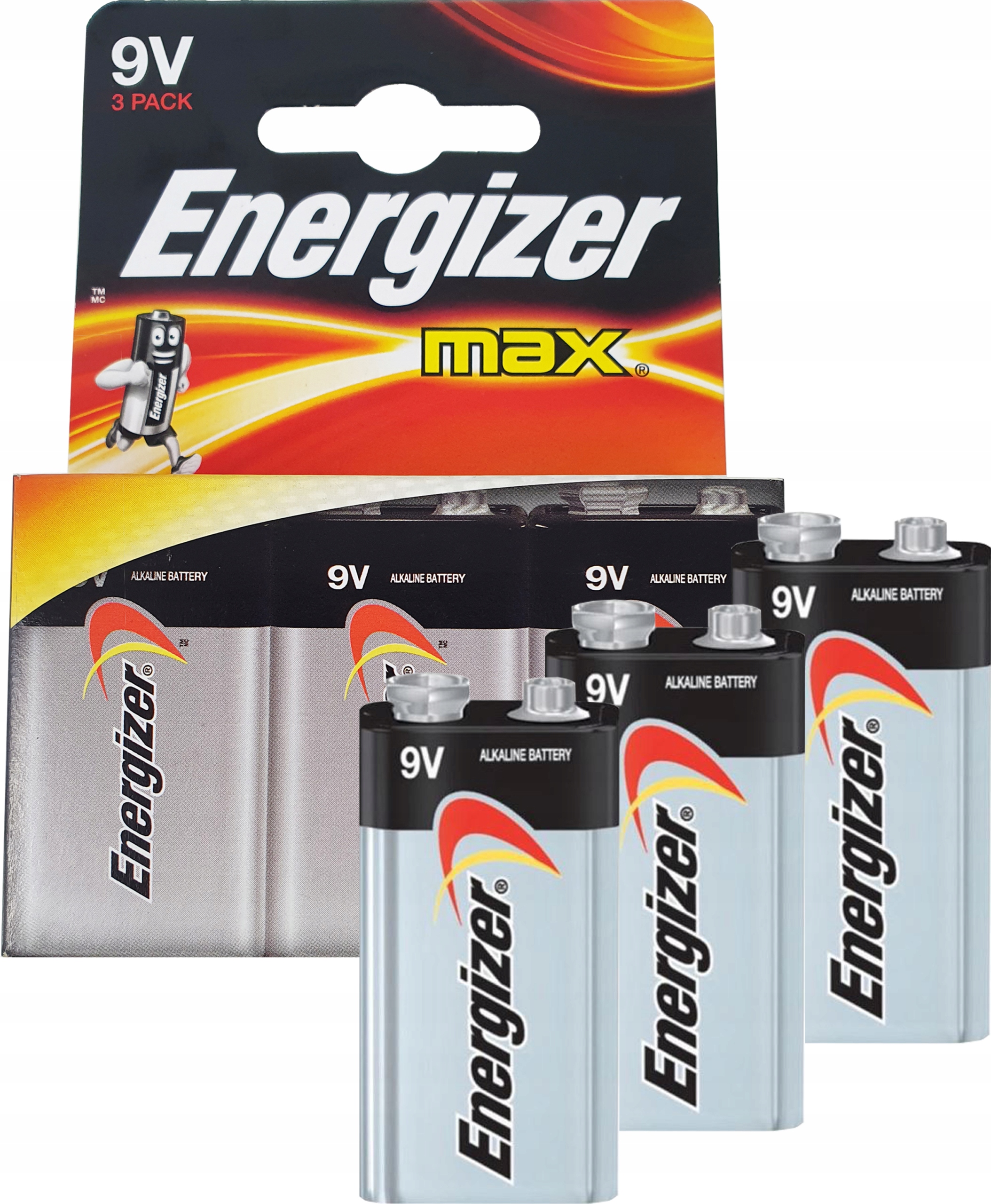 

3x Bateria alkaliczna Energizer Max 9V 6F22 6LR61