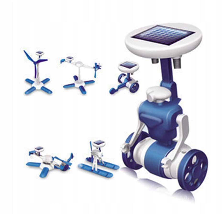 

Roboty solarne 6w1 wiatrak helikopter auto robot