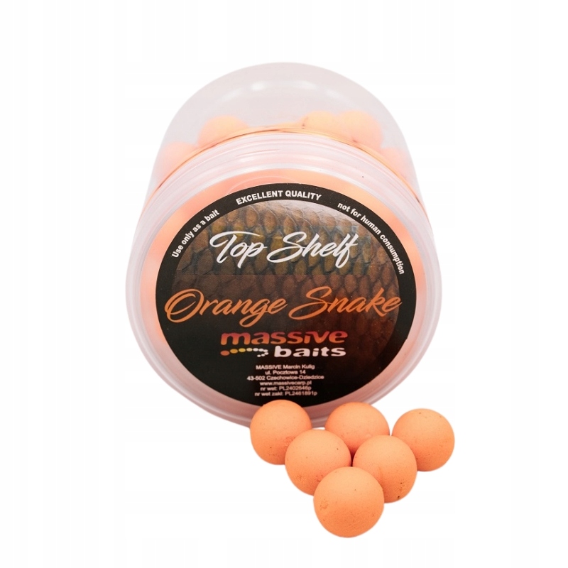 Massive Baits Kulki Top Shelf Pop-ups Orange Snake 14mm