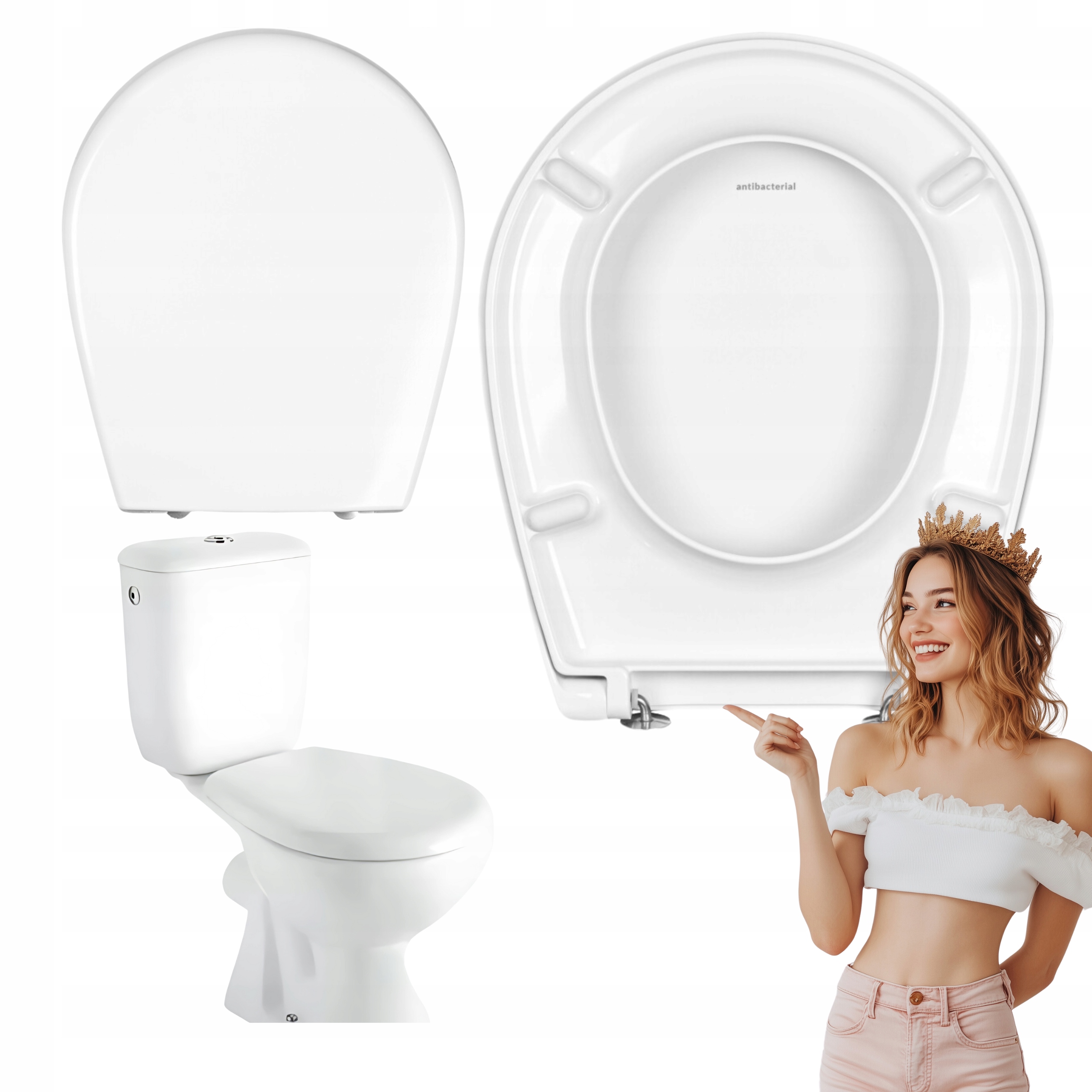 Wc sedátko pro Koło Nova/Cersanit Atlantic Market s pozvolným sklápěním