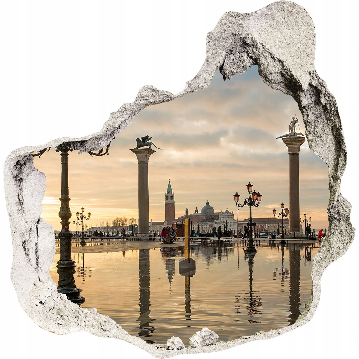 

Fototapeta dziura na ścianę 3d Wenecja Włochy
