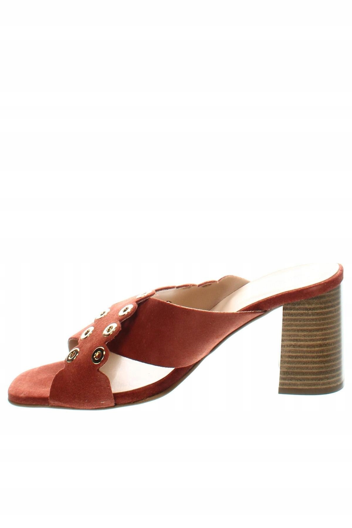 Semišové Nazouváky Eram 36 na vysokém podpatku