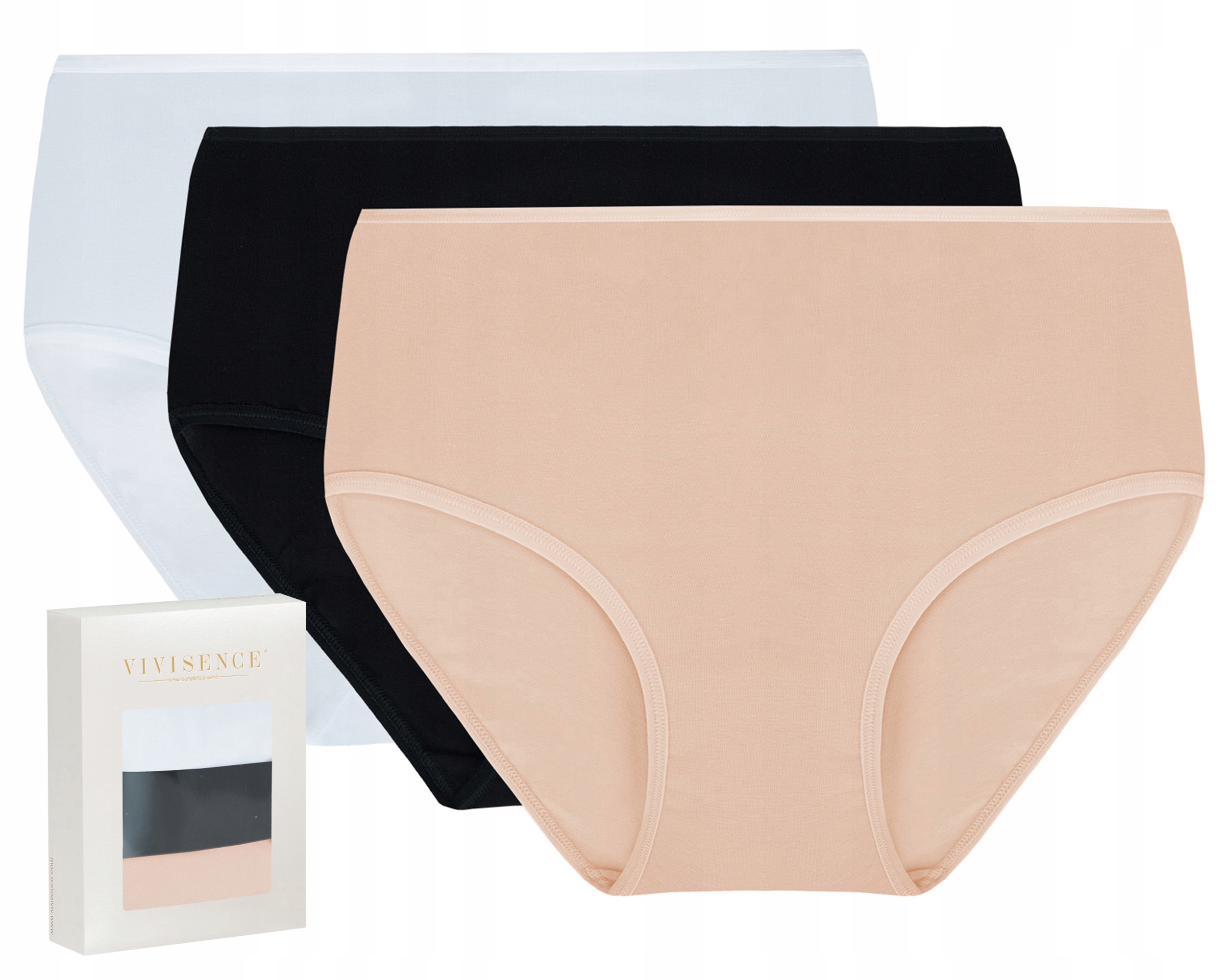 

Majtki 4001 Klasyczne Figi Wysokie bawełna M