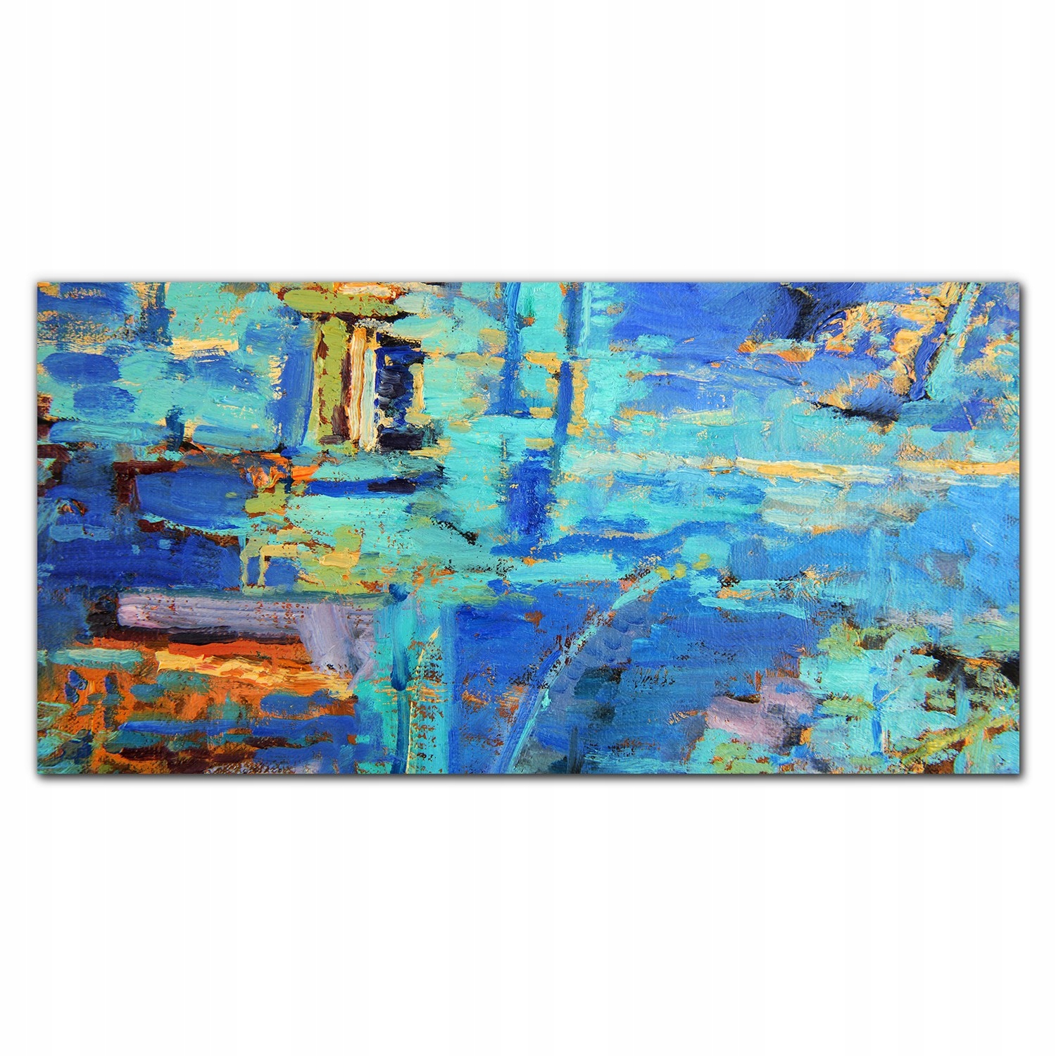 Foto-obraz na plátne Modré bohomazy 140x70