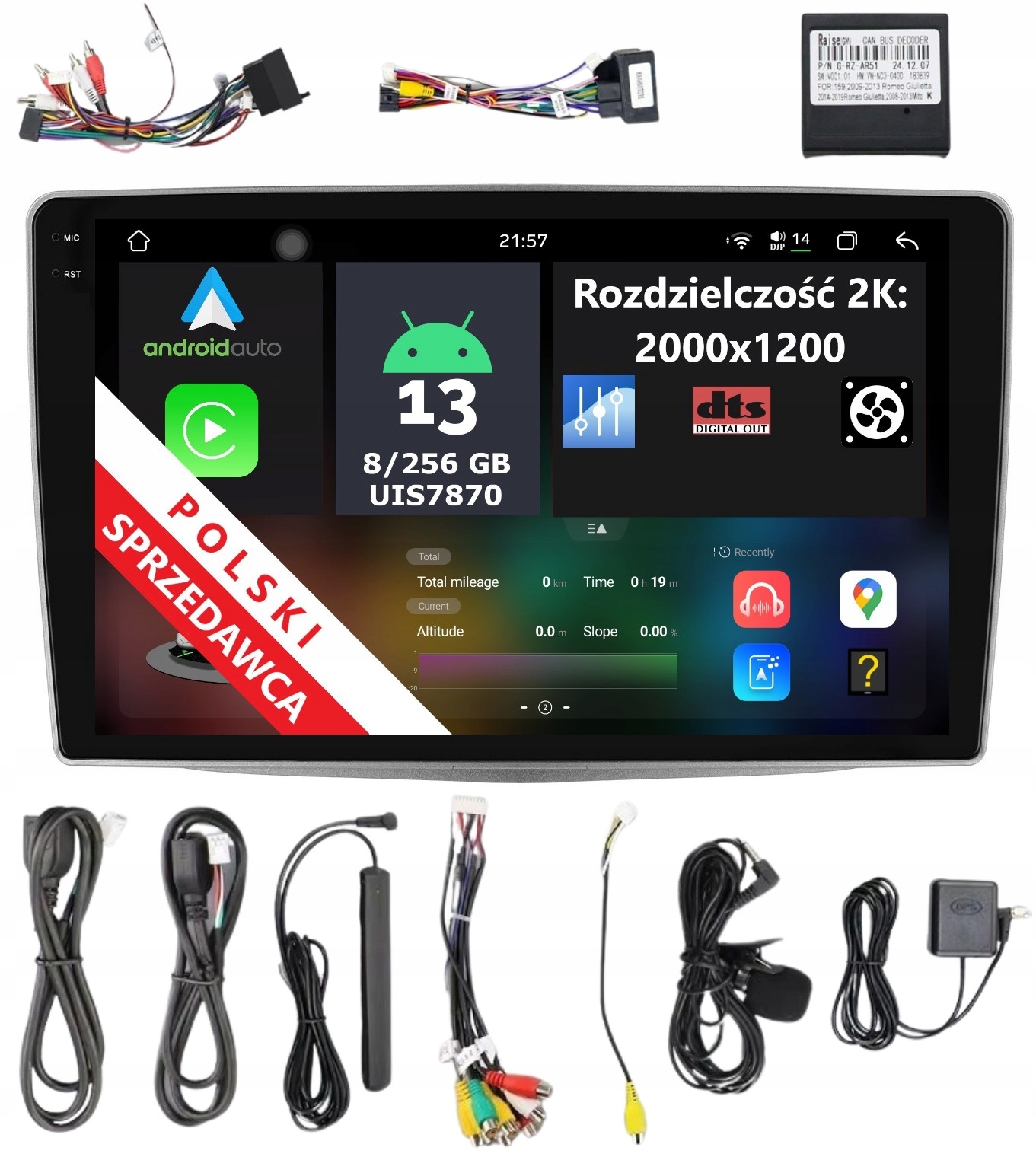 Navigácia Rádio 2DIN Android Alfa Romeo Mito 6/128 Gb Lte Dsp Carplay