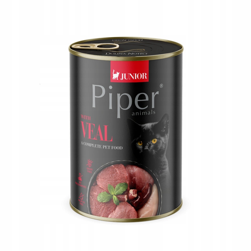 Levně 6 x Piper Animals vlhké krmivo pro kočky juniorské tělo 400 g