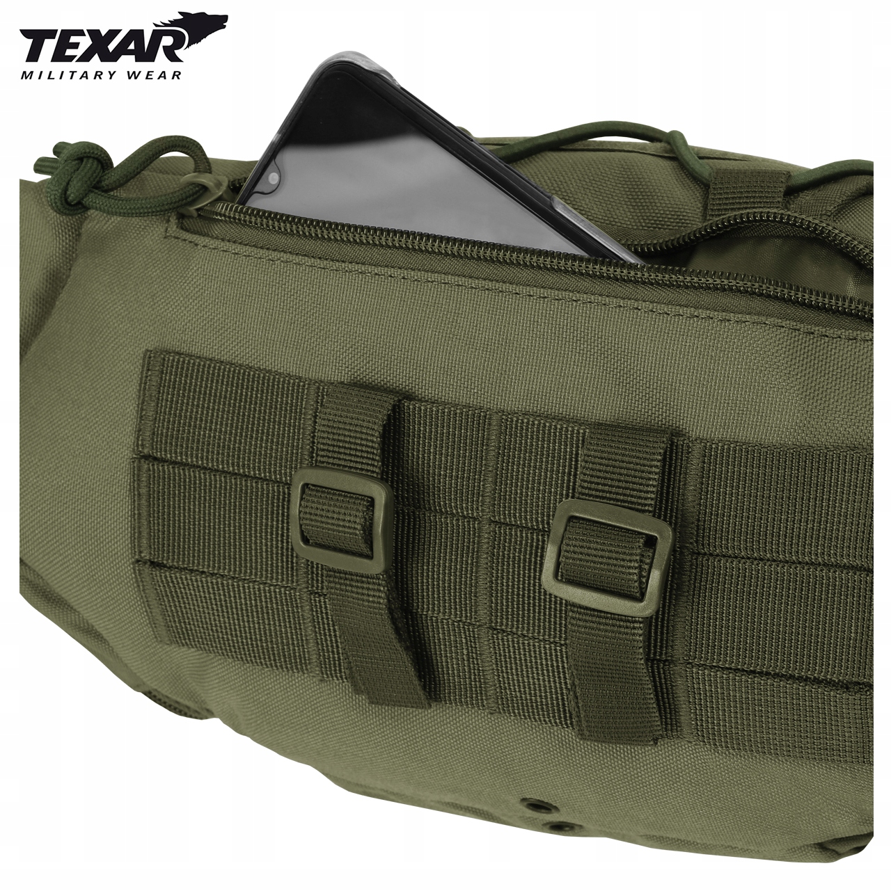 NERKA TEXAR TORBA BIODROWA NA PAS MOLLE OLIVE Płeć produkt uniseks