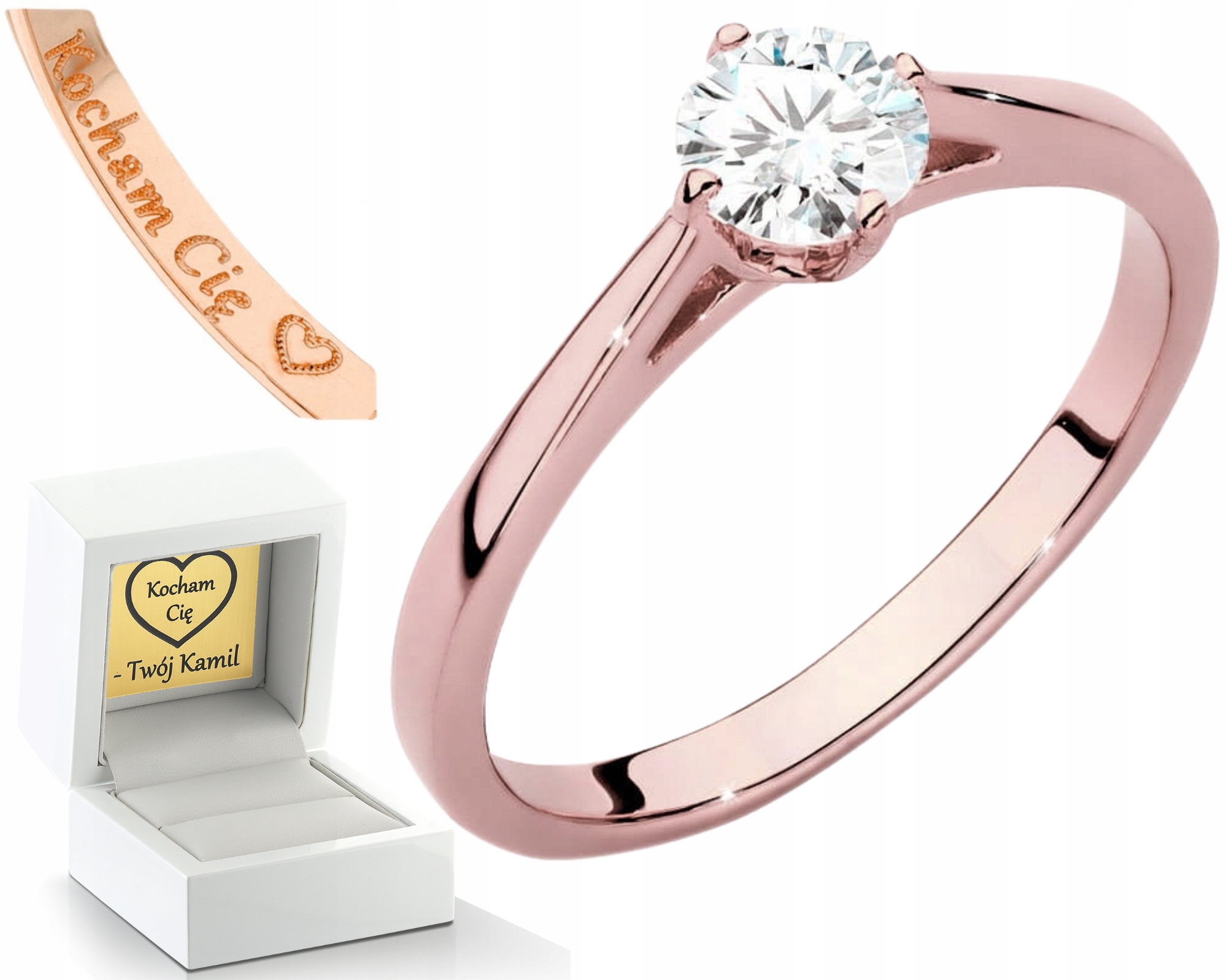 Bižuterie Drť 585 Diamantová Lab Prstýnek Zásnuby Zlato