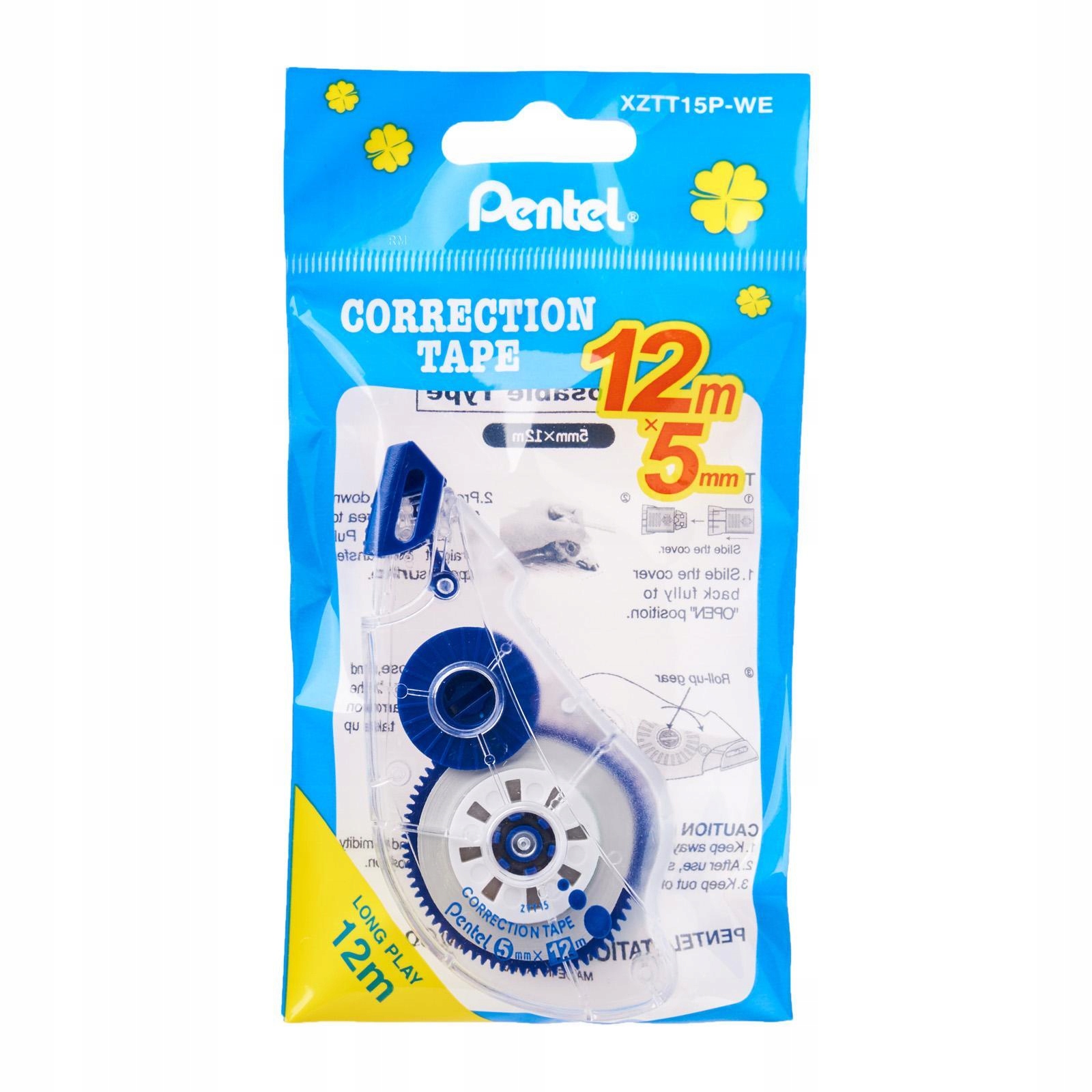 

Korektor na taśmie Pentel XZTT15P-WE 5mm x 12m
