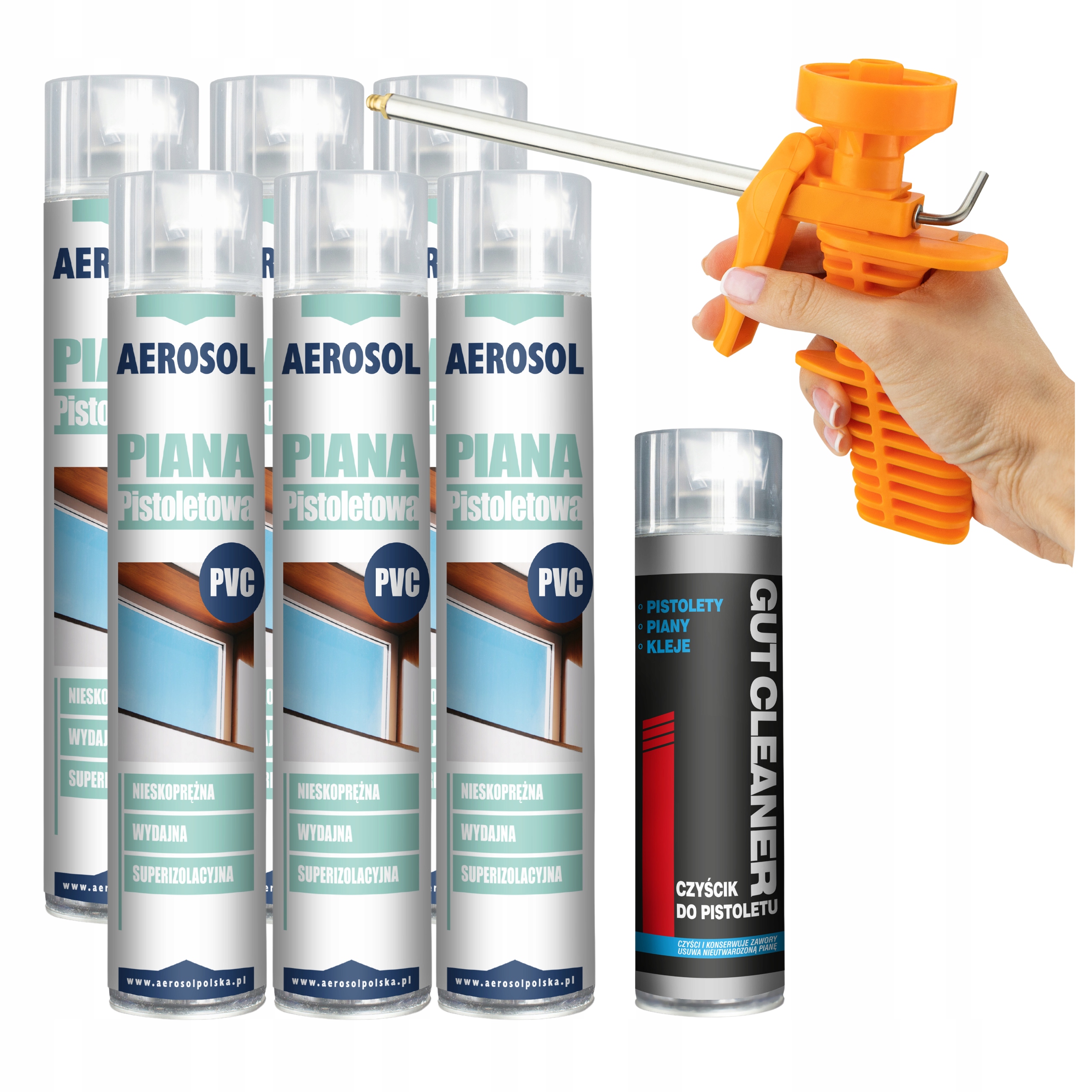 Nízkotlaká Montážní Pěna Pistolová Pěna Čistič Pistole