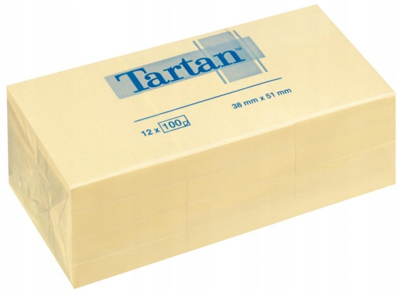 

Karteczki Tartan Żółte 38 x 51 mm 12 bloczków