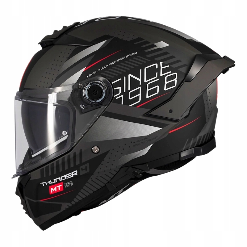 Motocyklová prilba Mt Thunder 4 Sv Luminence Matt Black/grey