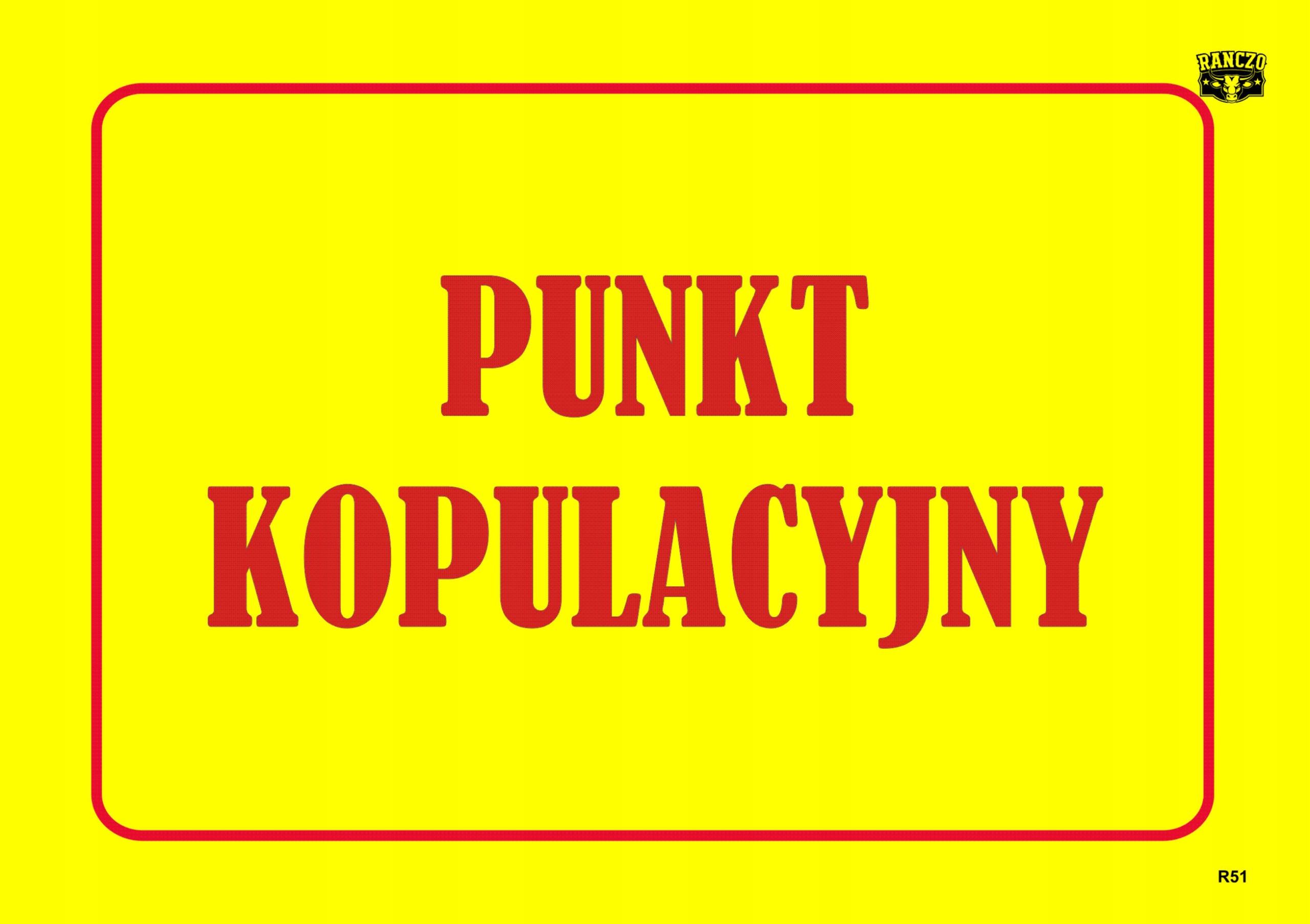 TABLICA TABLICZKA INFORMACYJNA PUNKT KOPULACYJNY