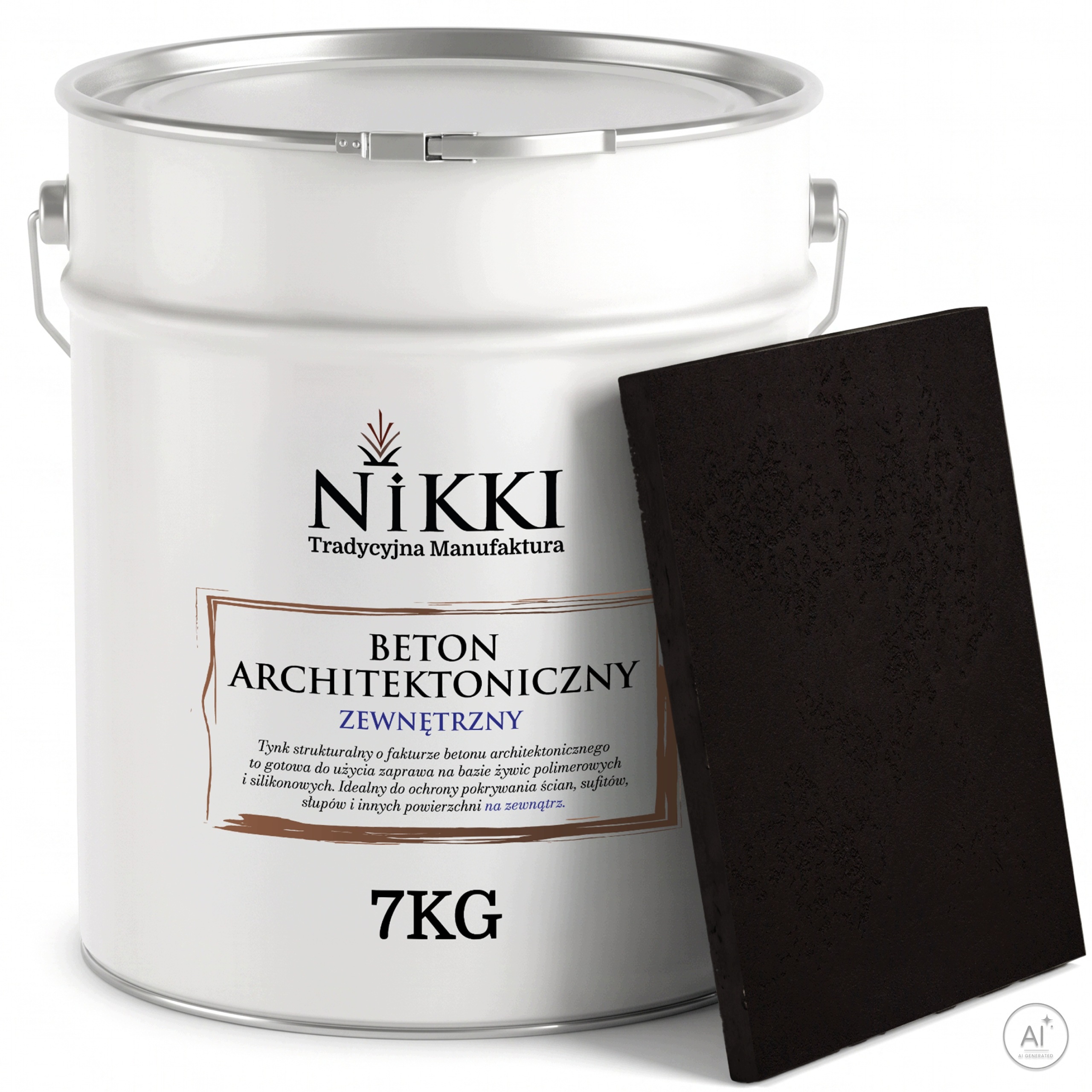 Fasádní omítka s architektonickou strukturou Betonu 5 m2 7 kg Černá R9005