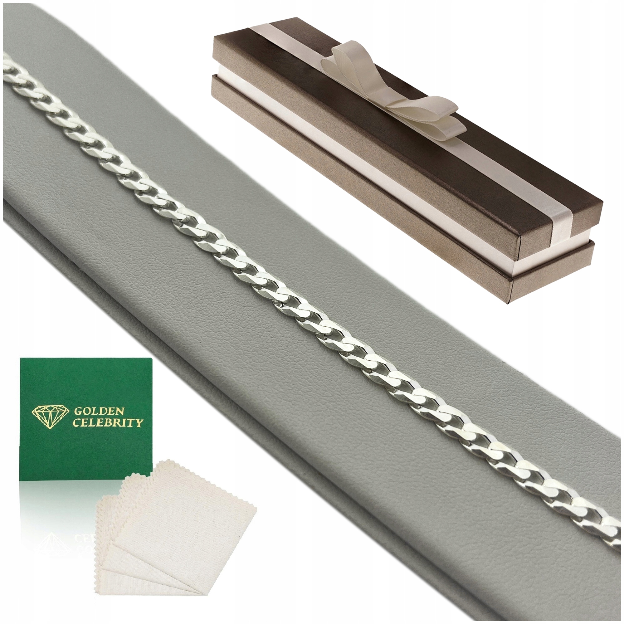 Pánský Stříbrný Náramek Pancíř 20 CM 4 MM 925 Dárek Pro Něj Bonus